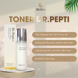 Nước Hoa Hồng Rau Má Làm Dịu, Dưỡng Sáng Da Dr.Pepti+ Centella Toner 180ml