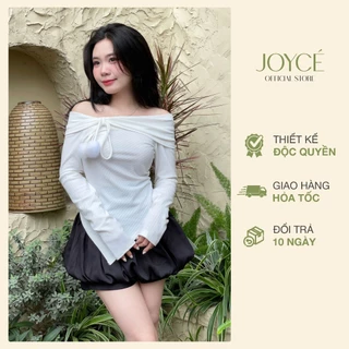 JOYCÉ - Set áo trễ vai dài tay kèm chân váy bồng ngắn siêu xinh