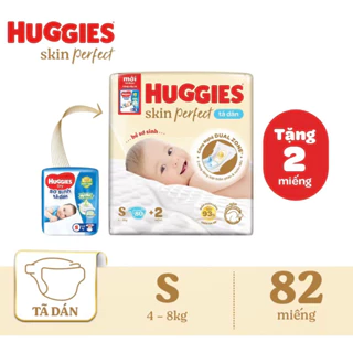 TÃ DÁN HUGGIES S80+khăn ướt 80 tờ