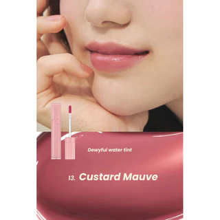 [SON CHIẾT][13 CUSTARD MAUVE] Son Tint Bóng, Siêu Lì Cho Đôi Môi Căng Mọng Hàn Quốc Romand Dewyful Water Tint 5g