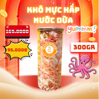 Khô mực sợi hấp nước dừa 300Gram MẸ CAM FOOD thơm ngon vị thanh ngọt, đồ ăn vặt giá rẻ , AN TOÀN VỆ SINH THỰC PHẨM