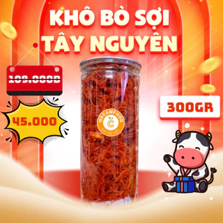 Khô bò sợi 300Gram MẸ CAM FOOD thơm ngon chuẩn vị bò tây nguyên, đồ ăn vặt cay nhẹ, giá rẻ AN TOÀN VỆ SINH THỰC PHẨM