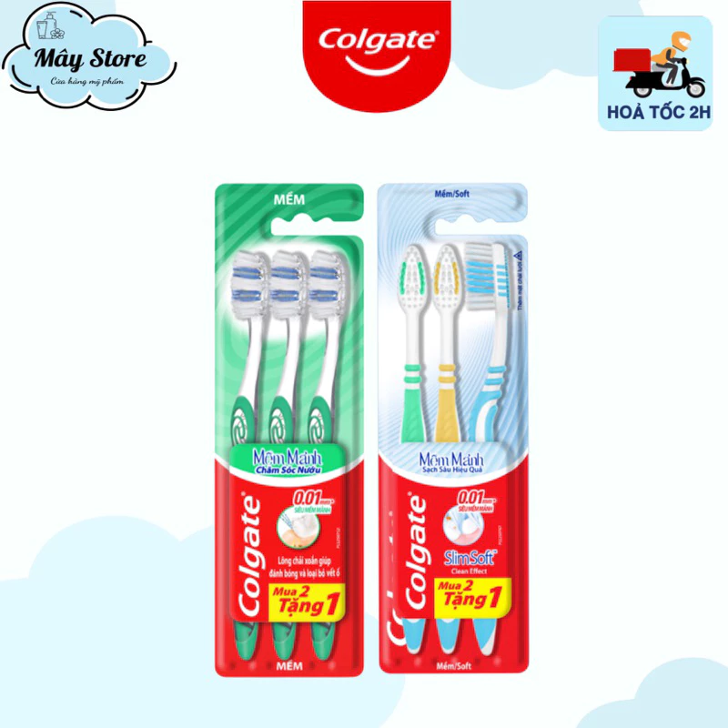 Bộ 3 Bàn Chải Colgate Mềm Mảnh