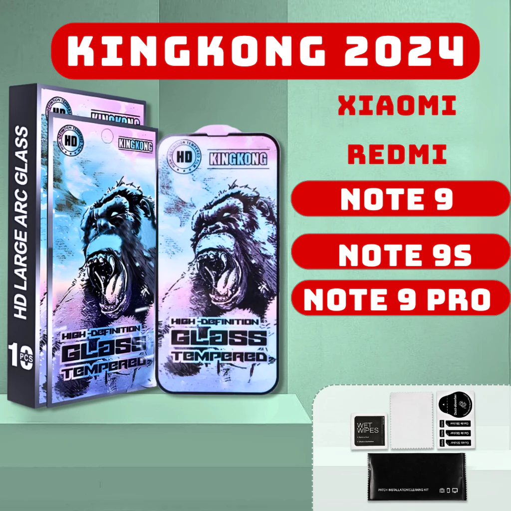 Kính cường lực  Redmi Note 9s / Note 9 Pro kingkong xanh | Miếng dán bảo vệ màn hình Xiaomi | opkem