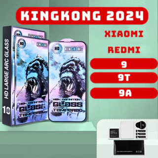 Kính cường lực  Redmi 9A, 9T, Redmi 9 kingkong xanh | Miếng dán bảo vệ màn hình Xiaomi | opkem
