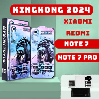 Kính cường lực Redmi Note 7 Pro, Note 7, Redmi7  kingkong xanh | Miếng dán bảo vệ màn hình cho Xiaomi Wolfcase