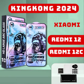 Kính cường lực  Redmi 12/ Redmi 12C kingkong xanh|Miếng dán bảo vệ màn hình Xiaomi | opkem