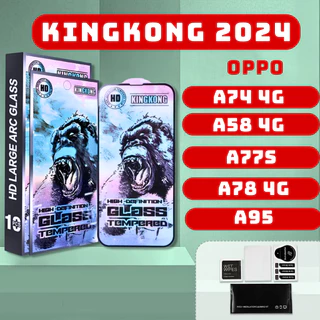 Kính cường lực  Oppo A74 4G , A58 4G , A77S, A78 4G, A95 kingkong xanh | Miếng dán bảo vệ màn hình opoo | opkem