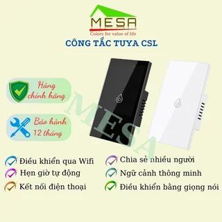 Công Tắc Cảm Ứng Thông MinhTuya Công suất lớn cho bình nóng lạnh, Wifi, gắn Tường điều khiển từ xa qua điện thoại, tích