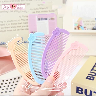 Lược chải tóc bán nguyệt mini 3.9*10.8cm xinh xắn hình trái tim Shop Mẹ Sam