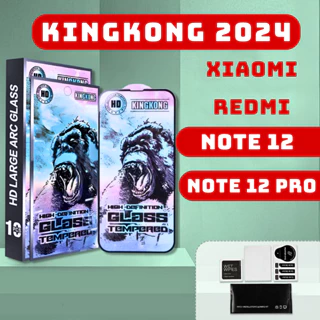 Kính cường lực  Redmi Note 12 Pro, 12S, Note 12 4G|5G kingkong xanh | Miếng dán bảo vệ màn hình Xiaomi | opkem