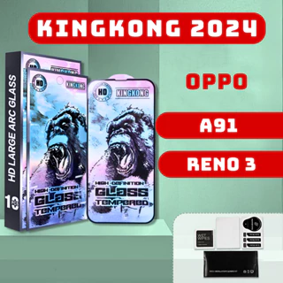 Kính cường lực  Oppo A91 / Reno3 kingkong xanh | Miếng dán bảo vệ màn hình opoo | opkem