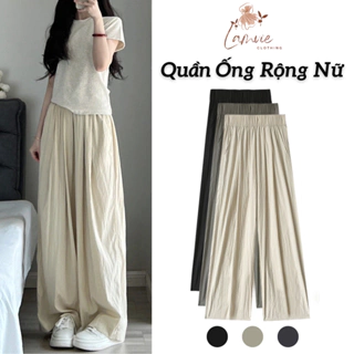 Quần Ống Rộng Nữ Cạp Chun Vải Đũi Cao Cấp Lên Dáng Siêu Xinh Lamvie_clothing MA996