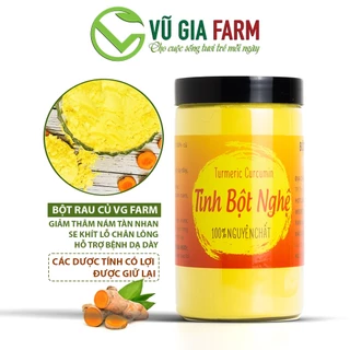 Tinh Bột Nghệ Nguyên Chất Vũ Gia (500g/hũ) - Hỗ trợ đau dạ dày, tiêu hóa, đắp mặt nạ dưỡng da, giảm thâm nám tàn nhang