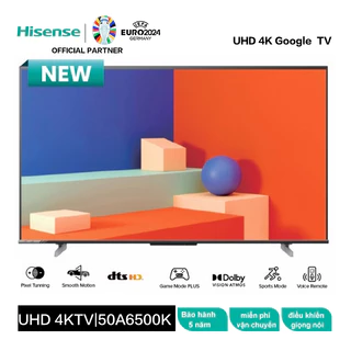 Hisense Google Tivi 4K UHD 50 inch A6500K HDR Smart TV Dolby Vision Atmos Điều khiển giọng nói từ xa-miễn phí vận chuyển