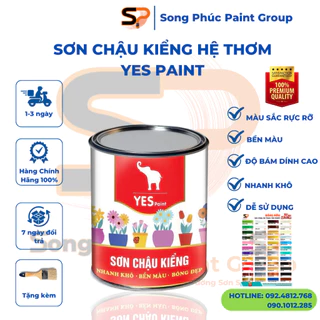 Sơn Chậu Kiểng Hệ Thơm Yes Paint [ Tặng Cọ, Nhiều Màu Sắc ]   Bền màu, Bóng đẹp, nhiều màu sắc [ Dung Tích 400Gr ]