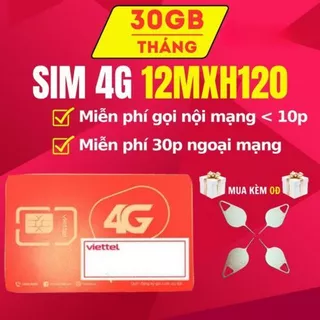 (Sale lớn) Sim Max Băng Thông 4G Viettel Trọn Gói 1 Năm Dùng Mạng Miễn Phí