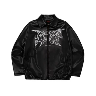 ÁO KHOÁC ISME EMBROIDERED LEATHER BOMBER JACKET