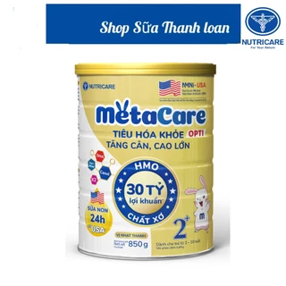 [HSD T3-2026] [Mẫu Mới] Sữa Bột Nutricare MetaCare Opti 2+ 800g [Cho Bé Từ 2 - 10 Tuổi].