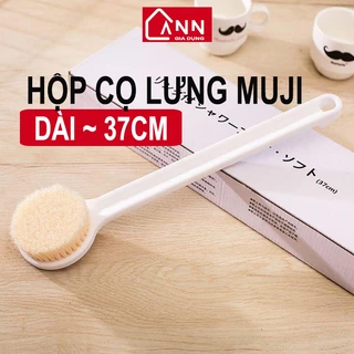 Cây cọ lưng, bàn chải cọ lưng Muji, cây bông tắm có hộp