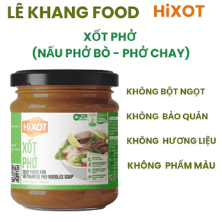 [VEGAN] XỐT PHỞ HiXOT hũ 220gram, gia vị hoàn chỉnh nấu phở bò, phở chay