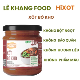 [VEGAN] XỐT BÒ KHO HiXOT hũ 220Gram, nấu bò kho, bò xốt vang, CHAY MẶN ĐỀU DÙNG ĐƯỢC