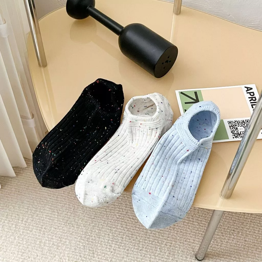 Tất cổ ngắn nữ Phối sợi Cotton cao cấp và len mềm sắc màu cực đẹp Chất liệu êm mềm kháng mùi kháng khuẩn