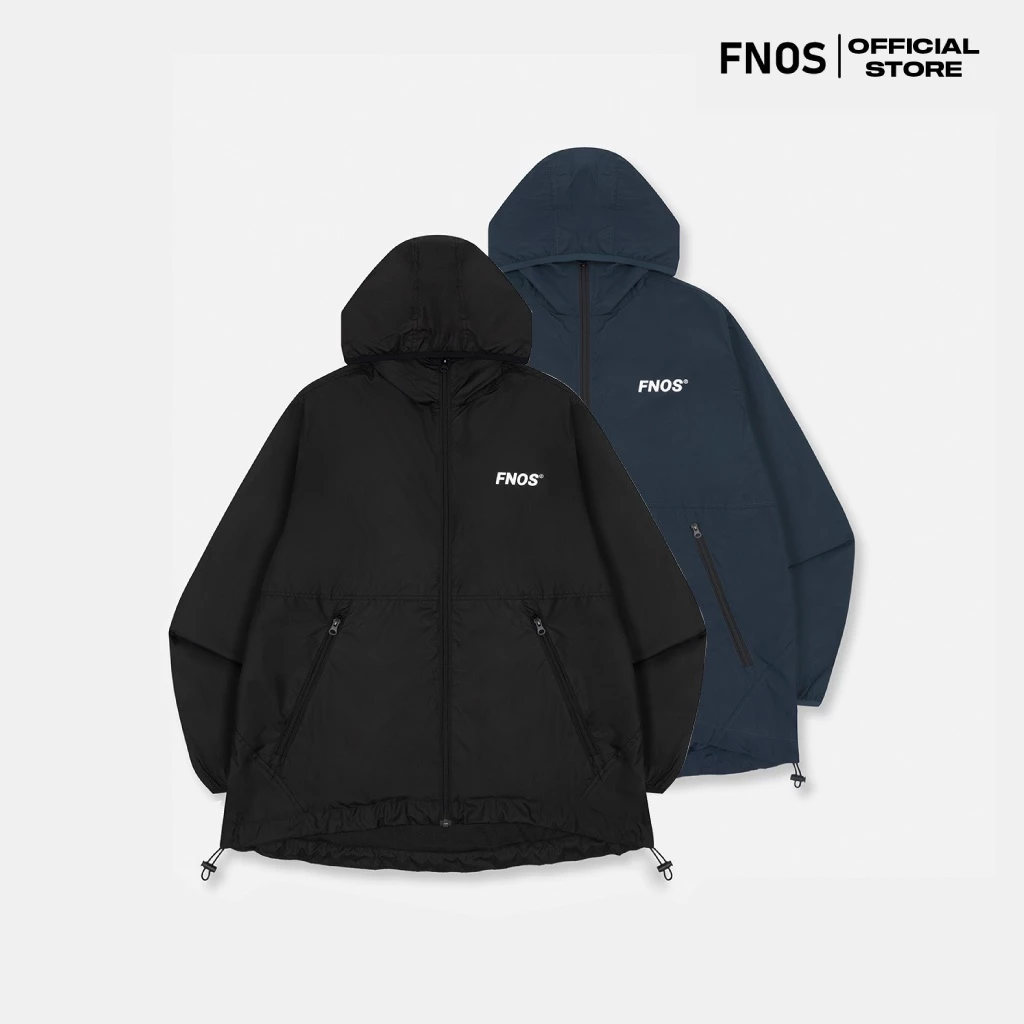 Áo Khoác Dù Unisex Form Oversize Có Mũ FNOS LOGO HOODED WINDBREAKER JK - Local Brand Chính Hãng