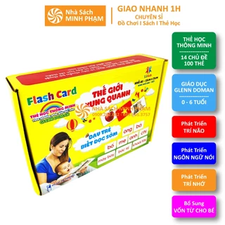 Sách - Bộ Thẻ Học Thông Minh Flashcard Thế Giới Xung Quanh Việt Hà Khổ A5 - Song Ngữ Anh Việt