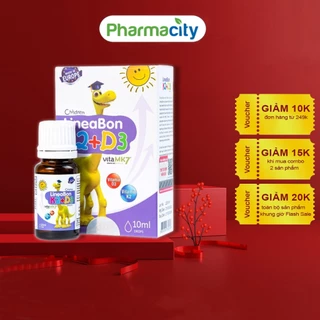 LineaBon K2+D3 - Bổ sung vitamin tinh khiết K2, D3. Tăng cường hấp thu canxi tối đa tăng chiều cao nhanh (Lọ 10ml)