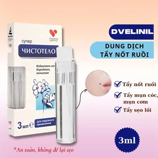 Tẩy nốt ruồi Dvelinil cam kết tẩy nốt ruồi mụn cóc mụn thịt sẹo lồi không để lại sẹo dùng dễ dàng