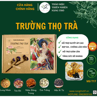 SET HỘP 30 gói trà TRƯỜNG THỌ TRÀ, hộp quà tặng thảo mộc dưỡng nhan T17