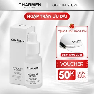 Serum giảm mụn cho nam CHARMEN, làm sạch mụn, dưỡng da sáng mịn, mờ thâm