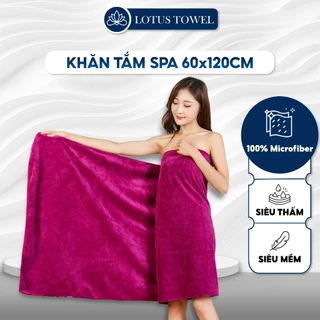 Khăn tắm Spa LotusTowel 60x120cm, 100% MICROFIBER, siêu mềm mịn, thấm hút, dày dặn