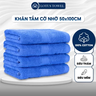 Khăn Tắm LotusTowel Cỡ Nhỡ 50x100cm, 100% Cotton Cao Cấp Mềm Mịn Thấm Hút Không Ra Màu