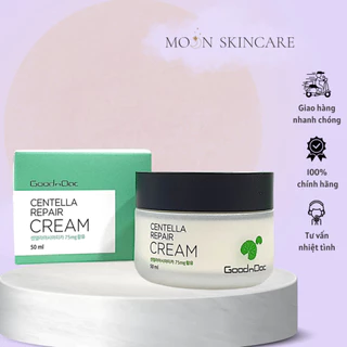 Kem Dưỡng Ẩm Phục Hồi Rau Má GoodnDoc Centella Repair Cream 50ml