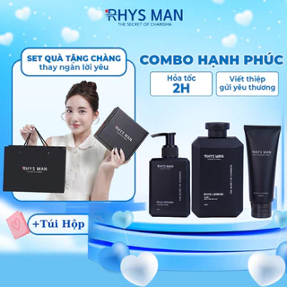 Combo Lịch lãm (3SP) - Sữa tắm gội nam 350 ml & Sữa rửa mặt nam 100ml & Dung dịch vệ sinh 120ml RHYS MAN