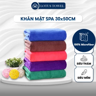 Khăn mặt Spa LotusTowel 30x50cm, 100% MICROFIBER, siêu mềm mịn, thấm hút, dày dặn