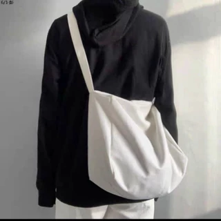 Túi đeo chéo, form unisex, vải canvas: TÚI TRỐNG TO