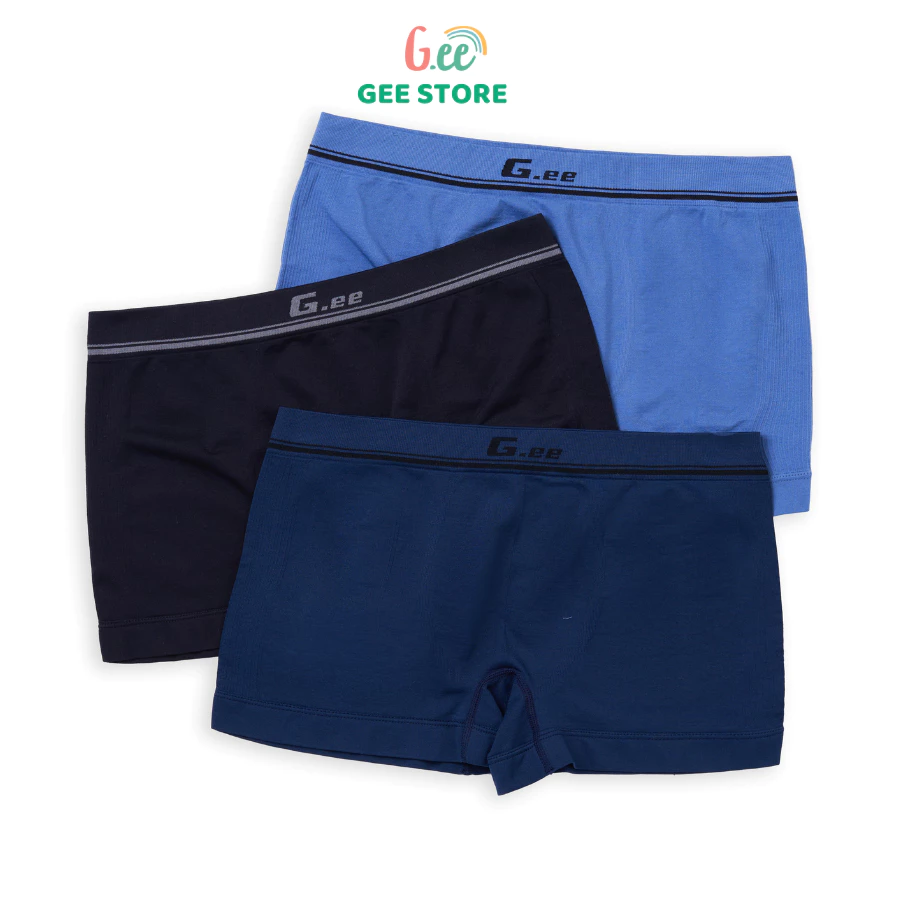 Set 3 sịp nam Gee, Sịp đùi, sịp tam giác không đường may mềm mại co dãn vô cùng thoải mái thoáng mát.