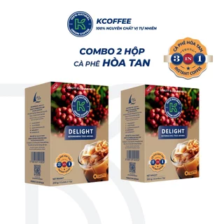 Combo 2 hộp cà phê sữa hòa tan K Delight 3in1 225G/hộp thương hiệu K Coffee