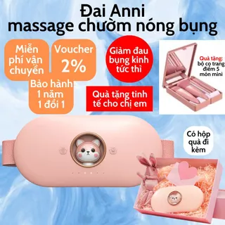 Đai chườm nóng bụng kinh, máy massage 6 chế độ nóng, đai anni làm ấm tử cung và bụng, đai massage bụng kinh