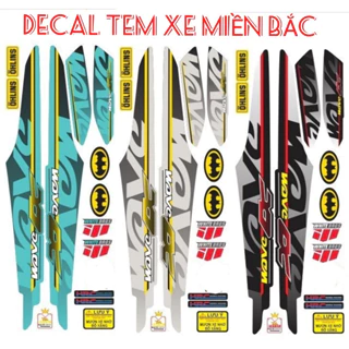 Tem xe WAVE 50cc-100cc mẫu chữ to kèm nhiều logo tem 4 lớp chống nước chống phai màu