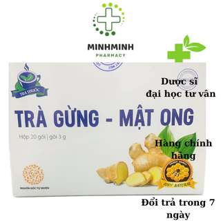 Trà gừng- mật ong hỗ trợ làm ấm cơ thể (hộp 20 gói) - Hàng chính hãng