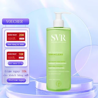 Sữa rửa mặt SVR cho da dầu mụn SVR Sebiaclear Gel Moussant srm loại bỏ tế bào da chết