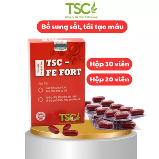 Viên sắt bổ máu TSC Fe Fort - Từ sắt hữu cơ dễ hấp thu và acid folic  cho bà bầu và sau sinh và người thiếu sắt