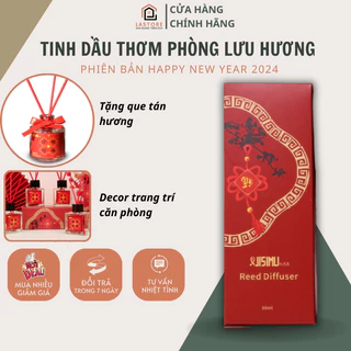 Tinh dầu thơm phòng xu hướng 2024, mùi hương dịu nhẹ, giảm căng thẳng, cải thiện giấc ngủ, tặng kèm que tán hương