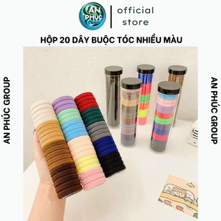 Set hộp 20 cái dây chun buộc tóc nhiều màu