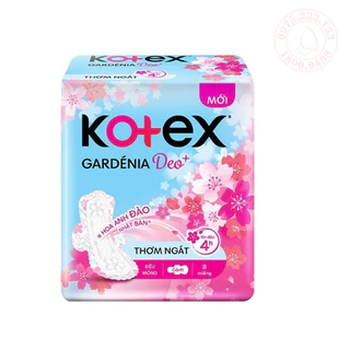 Băng vệ sinh Kotex Gardenia Deo+ hoa anh đào siêu mỏng cánh 23cm x 8 miếng