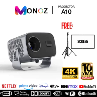 Máy chiếu mini 4K-A10 Chính hãng MONOZ VIỆT NAM - BẢO HÀNH 5 NĂM bảo hành toàn quốc